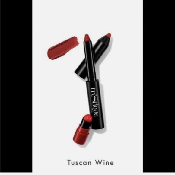 TRESTIQUE Matte Color + Shiny Balm Lip Crayon Duo (Tuscan Wine) BRAND NEW IN BOX - Picture 8 of 9